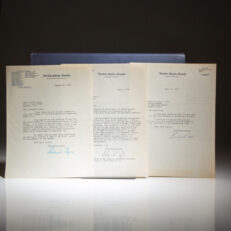 Three TLS from Senator Robert A. Taft to Rev. Wilfrid G. Dirr of Cincinnati, Ohio, regarding the Selective Service and military draft.