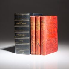 First edition The Trumpet-Major by Thomas Hardy, published by Smith, Elder, & Co., in 1880. This story is complete in three volumes, featuring the scarce three-rule binding.