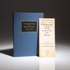 The Rights of Man: The 1960 Democratic Platform, signed by former President Harry S. Truman.