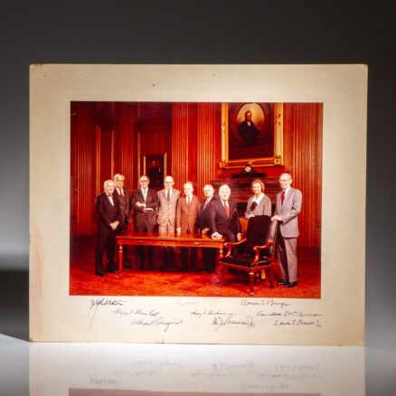 The Informal 1982 United States Supreme Court Group Photograph, signed by all nine justices.