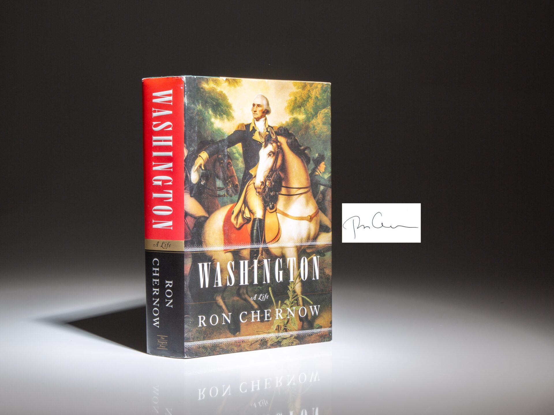 First edition, first printing of Washington: A Life, signed by Ron Chernow.