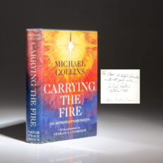 Carrying the Fire: An Astronaut's Journeys, signed by Apollo 11 astronaut, Michael Collins.