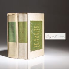 Signed limited edition of The White House Years: Mandate for Change and Waging Peace by President Dwight D. Eisenhower.