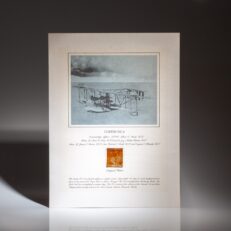 A piece of fabric from the Curtiss NC-4 Flying Boat, which made the first transatlantic flight on May 27, 1919. This relic was produced by the Smithsonian's National Air and Space Museum, which restored the aircraft on the 50th Anniversary of the flight, in 1969.