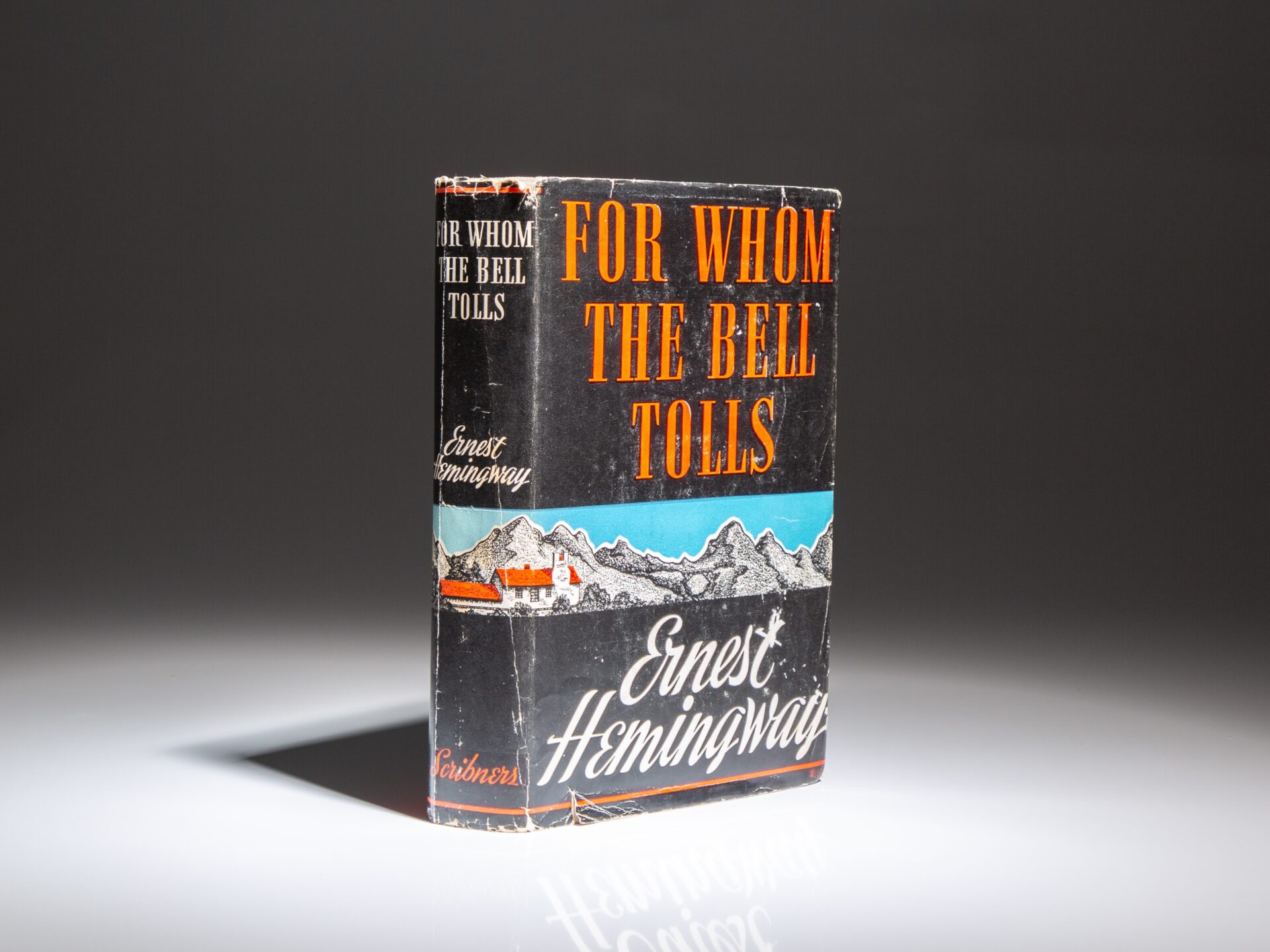 The first edition, first printing of For Whom The Bell Tolls by Ernest Hemingway, with the first state dust jacket.