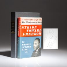 Signed first edition of Stride Toward Freedom: The Montgomery Story by Martin Luther King, Jr., signed by Martin Luther King Jr., his wife, Coretta Scott King and his mother, Alberta Williams King.