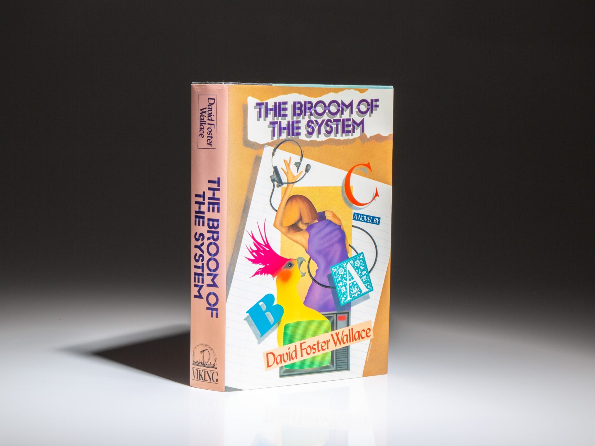 The first edition of The Broom Of The System, the debut novel by David Foster Wallace.