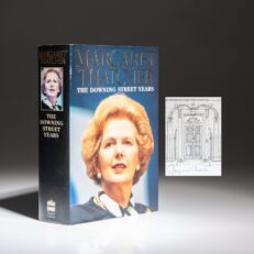 Signed first edition, first printing of The Downing Street Years by British Prime Minister Margaret Thatcher.