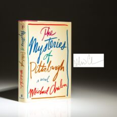 Signed first edition of The Mysteries of Pittsburgh by Michael Chabon.