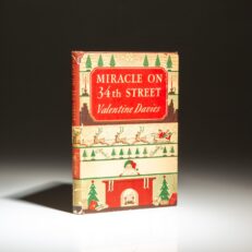 First edition of Miracle on 34th Street by Valentine Davies, in the publisher's first state dust jacket.