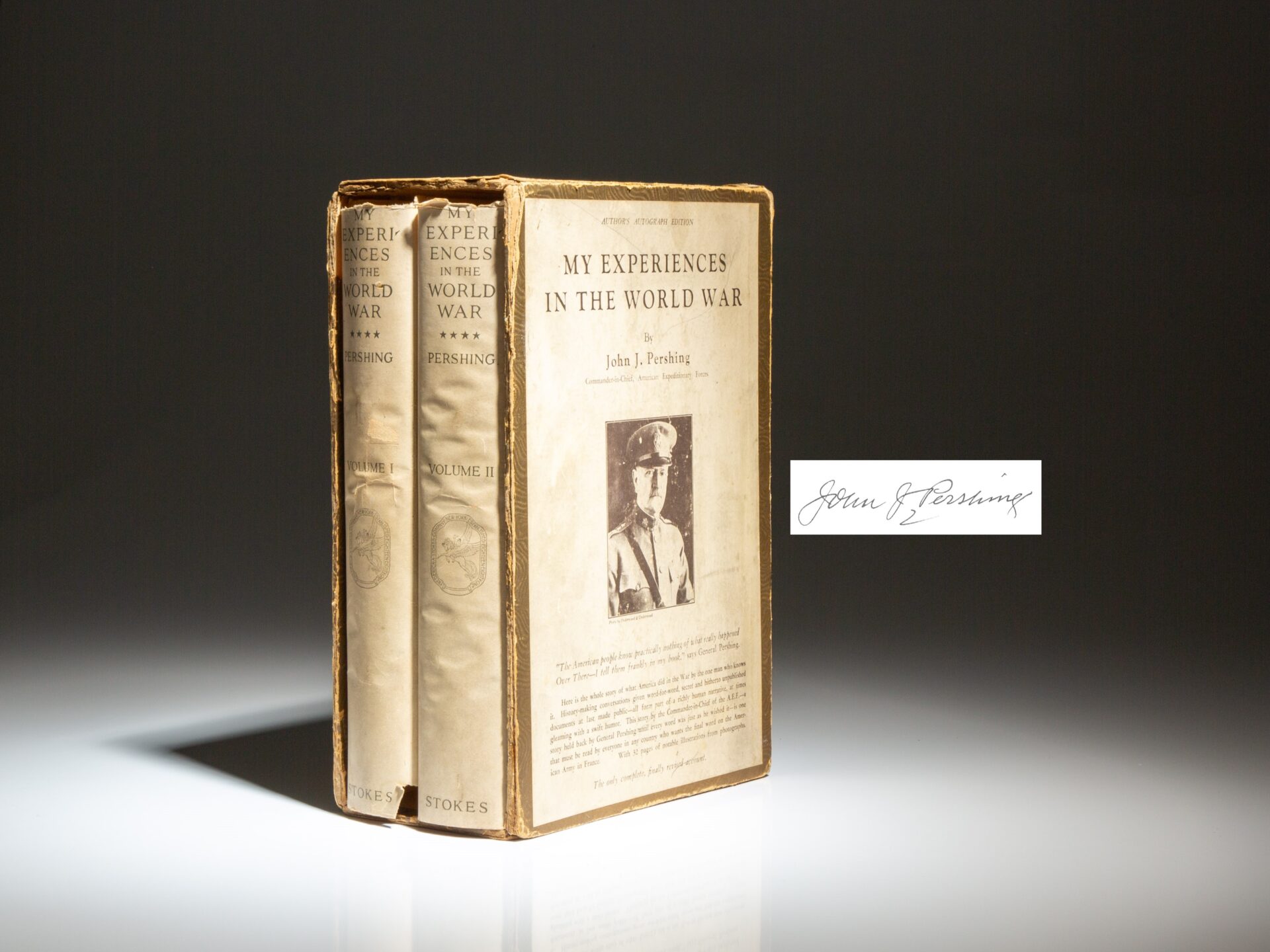 Signed limited edition of My Experiences in the World War, by General John J. Pershing.