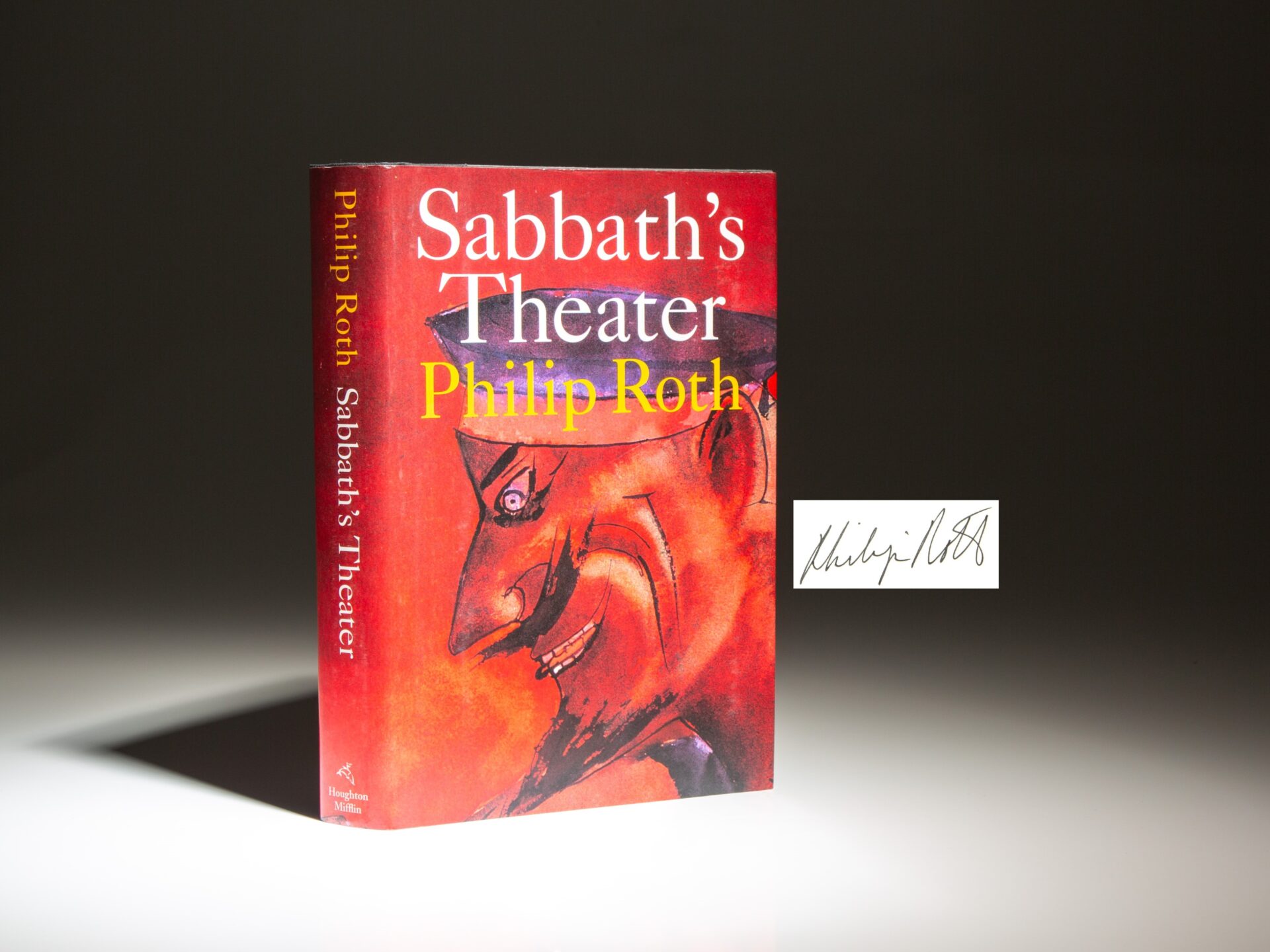 Signed first edition of Sabbath's Theater by Philip Roth.