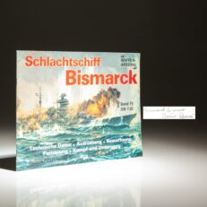 The first paperback edition of Schlachtschiff Bismarck by Von Ulrich Elfrath, signed by Bismarck survivor, Bruno Rzonca.
