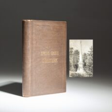 The first edition of The Cincinnati Cemetery of Spring Grove, a Report for 1857, with lithographed plates.