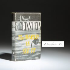 The World As I See It by Albert Einstein, signed by the author in 1951.
