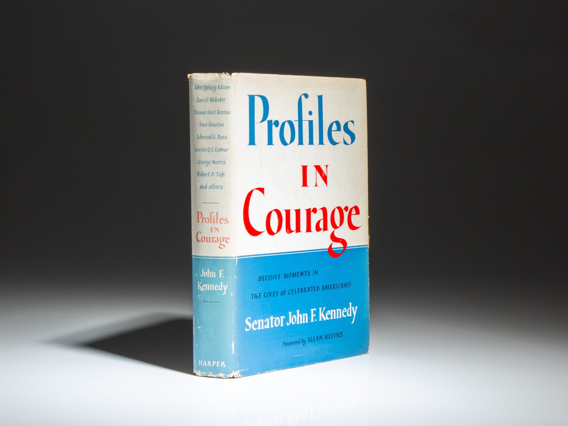 First edition, first printing of Profiles in Courage by John F. Kennedy, in the publisher's fine dust jacket.