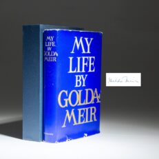 Signed copy of My Life by Prime Minister Golda Meir.