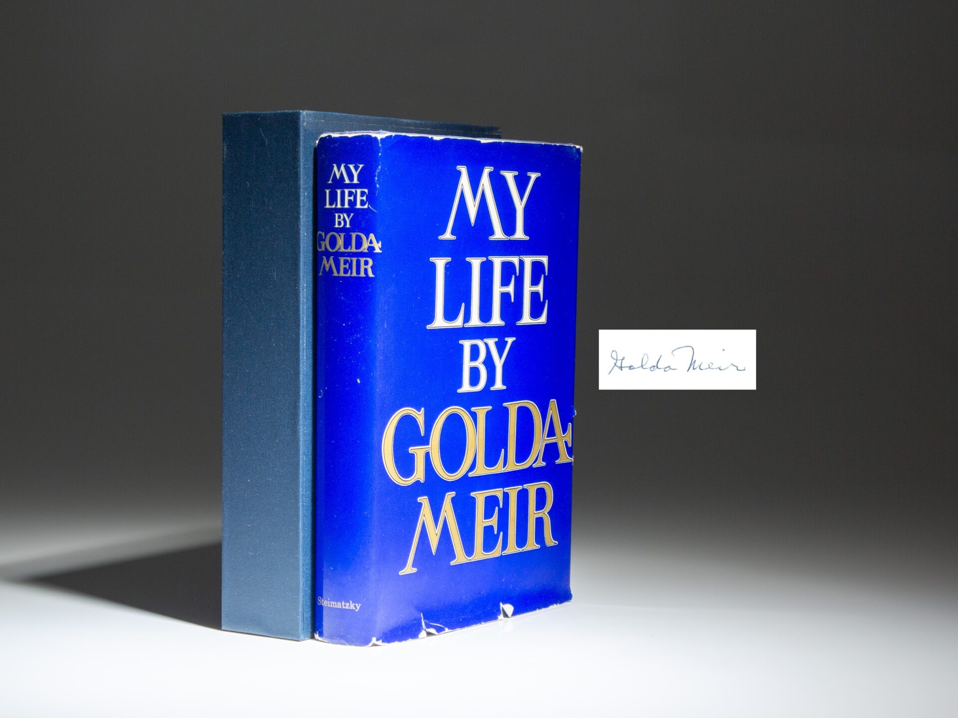 Signed copy of My Life by Prime Minister Golda Meir.