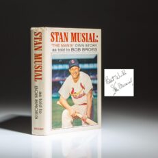 First edition of Stan Musial: "The Man's" Own Story, signed by Stan Musial.