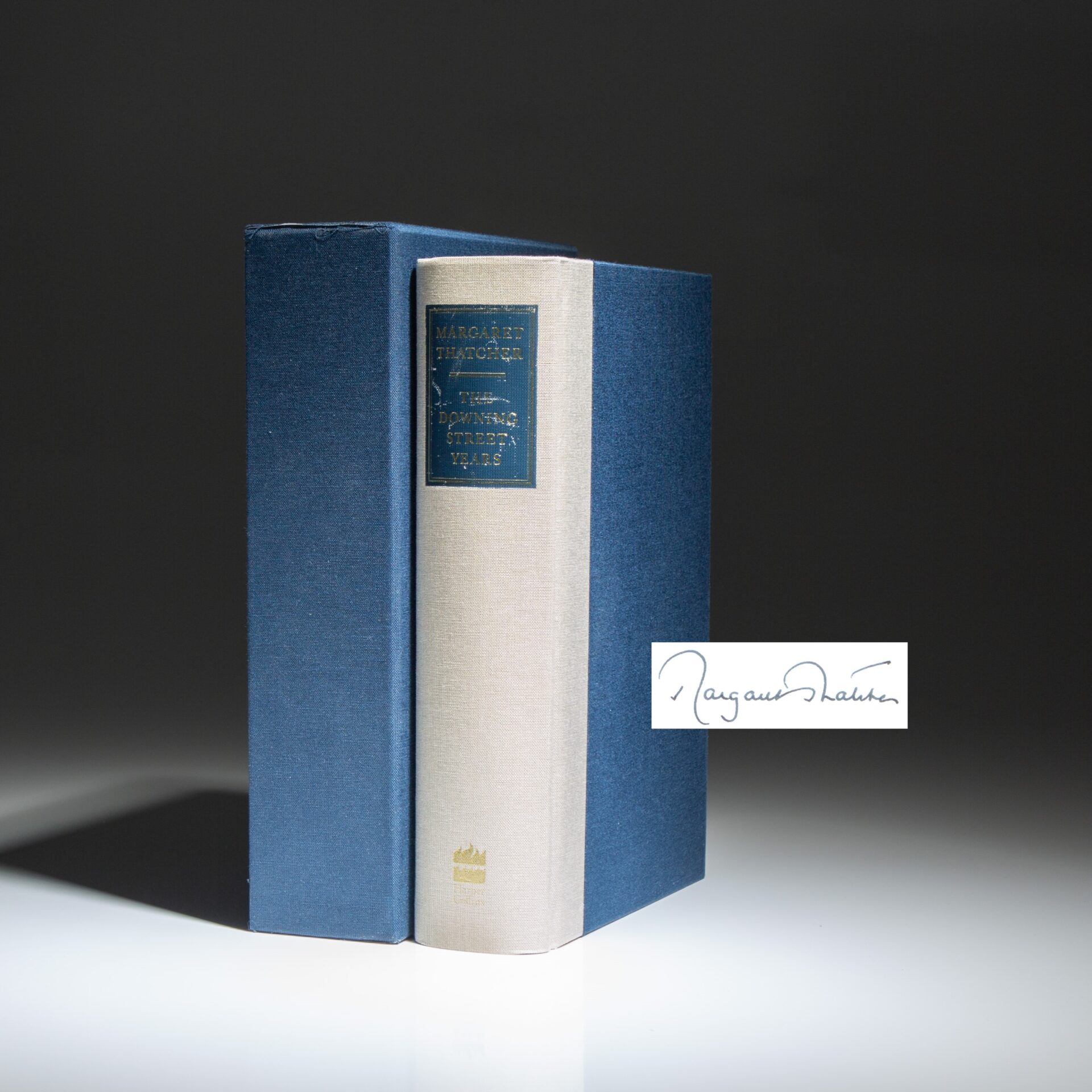 Limited edition of The Downing Street Years, signed by Prime Minister Margaret Thatcher and limited to 350 signed copies.