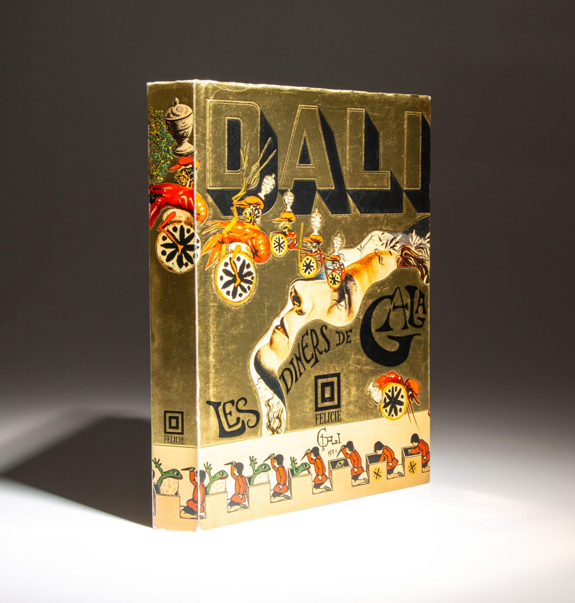 The first edition of Salvador Dali's cookbook, Les Dîners de Gala, in honor of his wife, Gala, published in 1973.