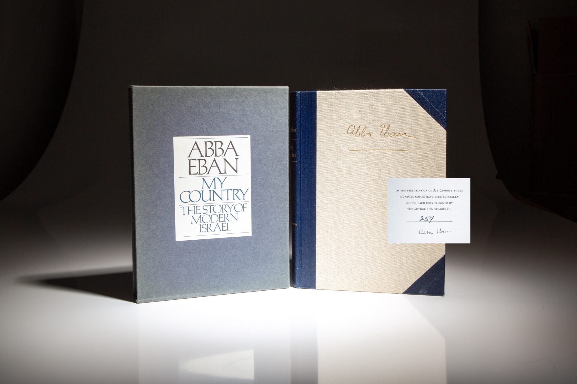 Signed limited edition of My Country: Story of Modern Israel by Abba Eban.