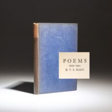 First edition of Poems 1909-1925 by T.S. Eliot.