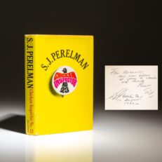The first edition of Chicken Inspector No. 23 by S.J. Perelman, inscribed to Merrill Panitt of TV Guide.