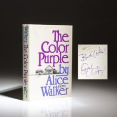 First edition, later printing of The Color Purple: A Novel by Alice Walker, signed by Oprah Winfrey.