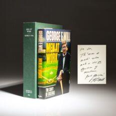 Men At Work: The Craft of Baseball by George F. Will, inscribed by the author to the New York Yankees Hall of Famer, Joe DiMaggio.