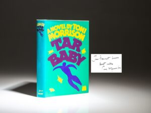 Signed first trade edition, first printing of Tar Baby by Toni Morrison.