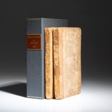 The first American edition of Frankenstein; Or, The Modern Prometheus by Mary Wollstonecraft Shelley, published in Philadelphia in 1833.