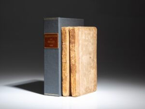 The first American edition of Frankenstein; Or, The Modern Prometheus by Mary Wollstonecraft Shelley, published in Philadelphia in 1833.