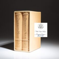Signed deluxe edition of The President's House: A History by William Seale, from the collection of presidential history and journalist, Lawrence L. Knutson.