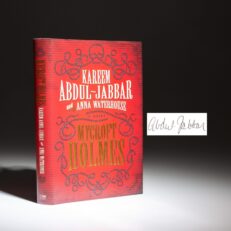 The first edition of Mycroft Holmes, signed by Kareem Abdul-Jabbar and Anna Waterhouse.