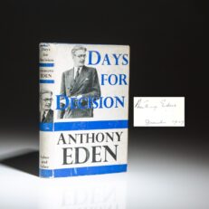First edition of Days for Decision by Anthony Eden.
