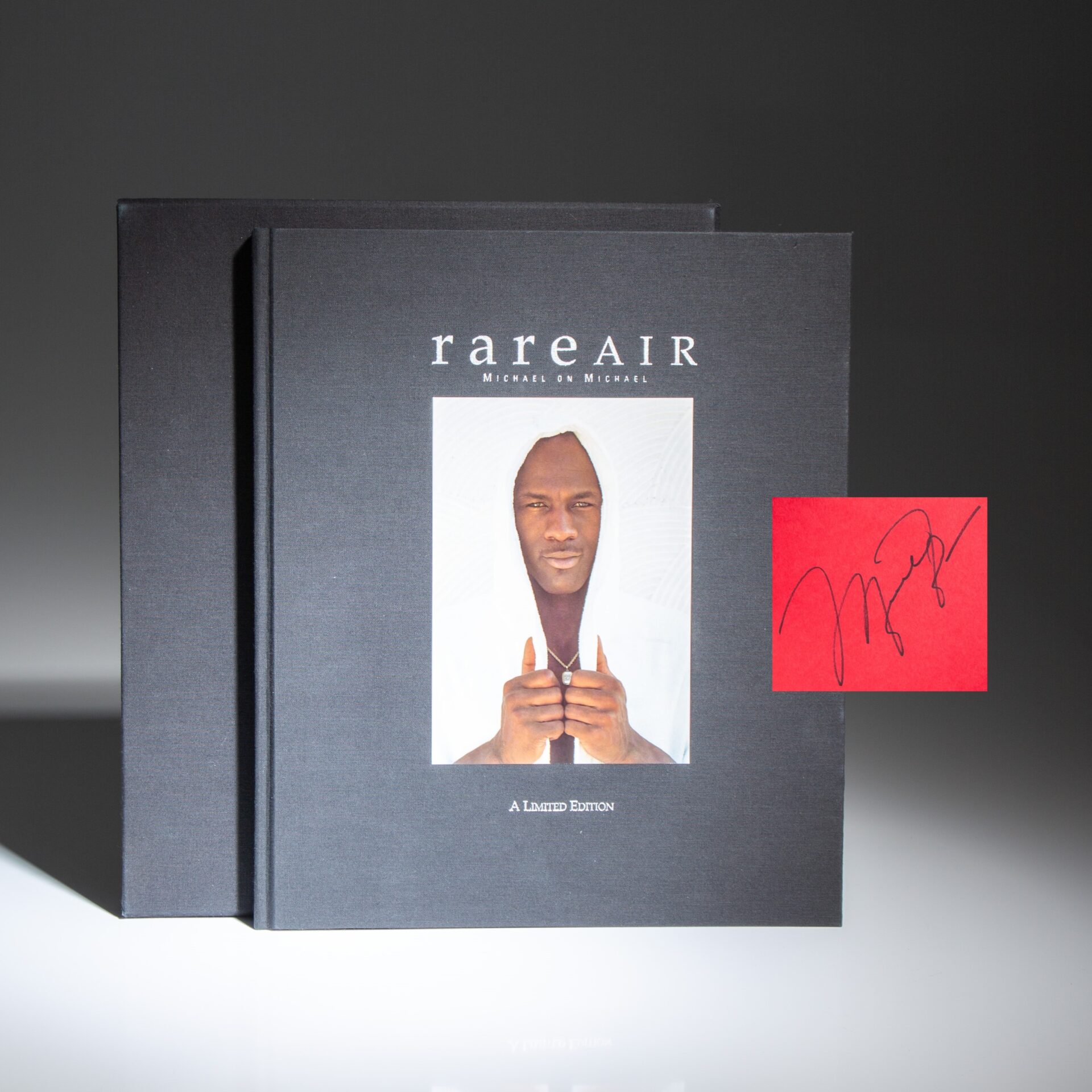 The signed limited edition of Rare Air: Michael on Michael, the illustrated autobiography of Michael Jordan.