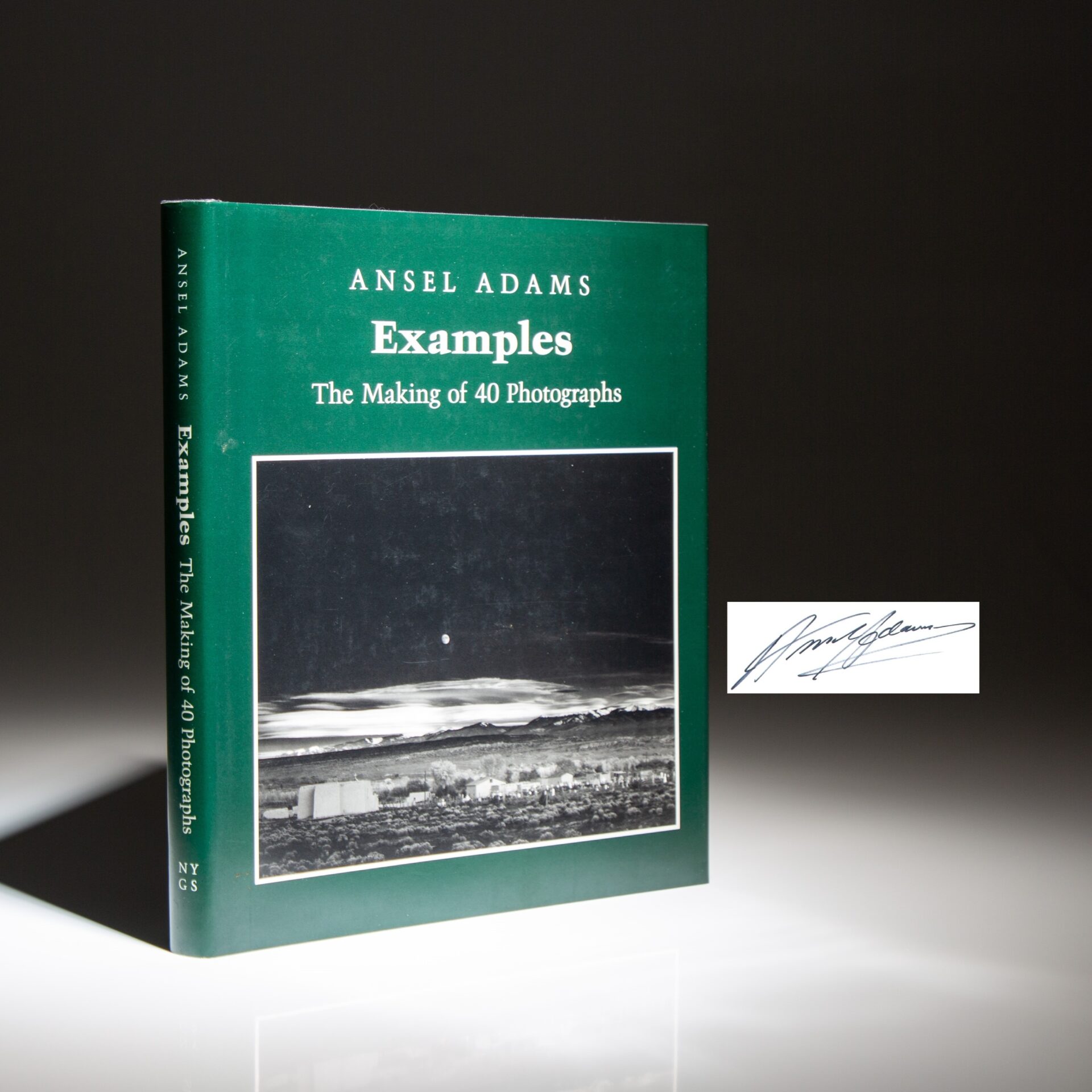 Signed first edition of Examples: The Making of 40 Photographs by Ansel Adams.
