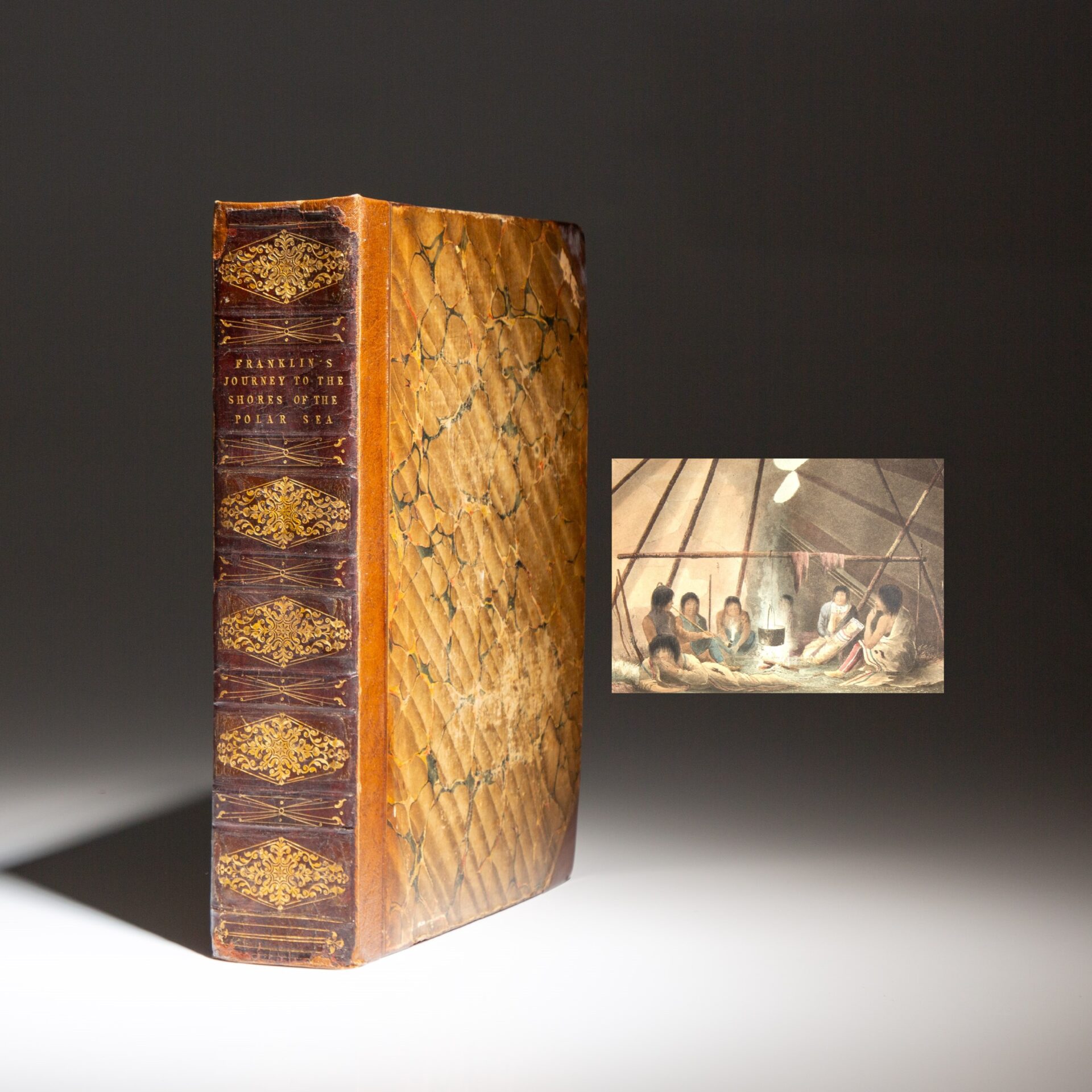 The first edition, first issue of Narrative Of A Journey To The Shores Of The Polar Sea by Captain John Franklin, published in 1823.