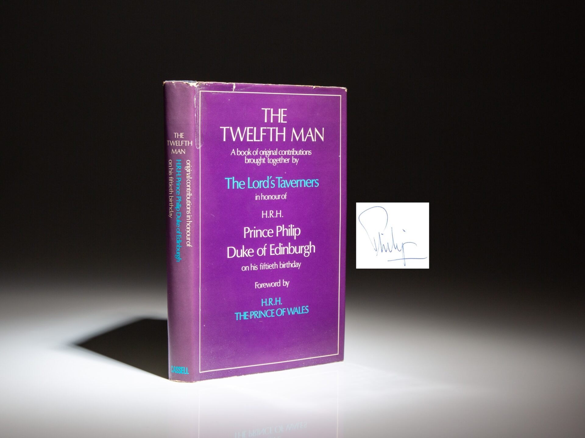 The first edition of The Twelfth Man, signed by Prince Philip, the Duke of Edinburgh.