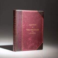 The deluxe "Meadville Edition" of The Canyons of the Colorado by John Wesley Powell, published in 1895.
