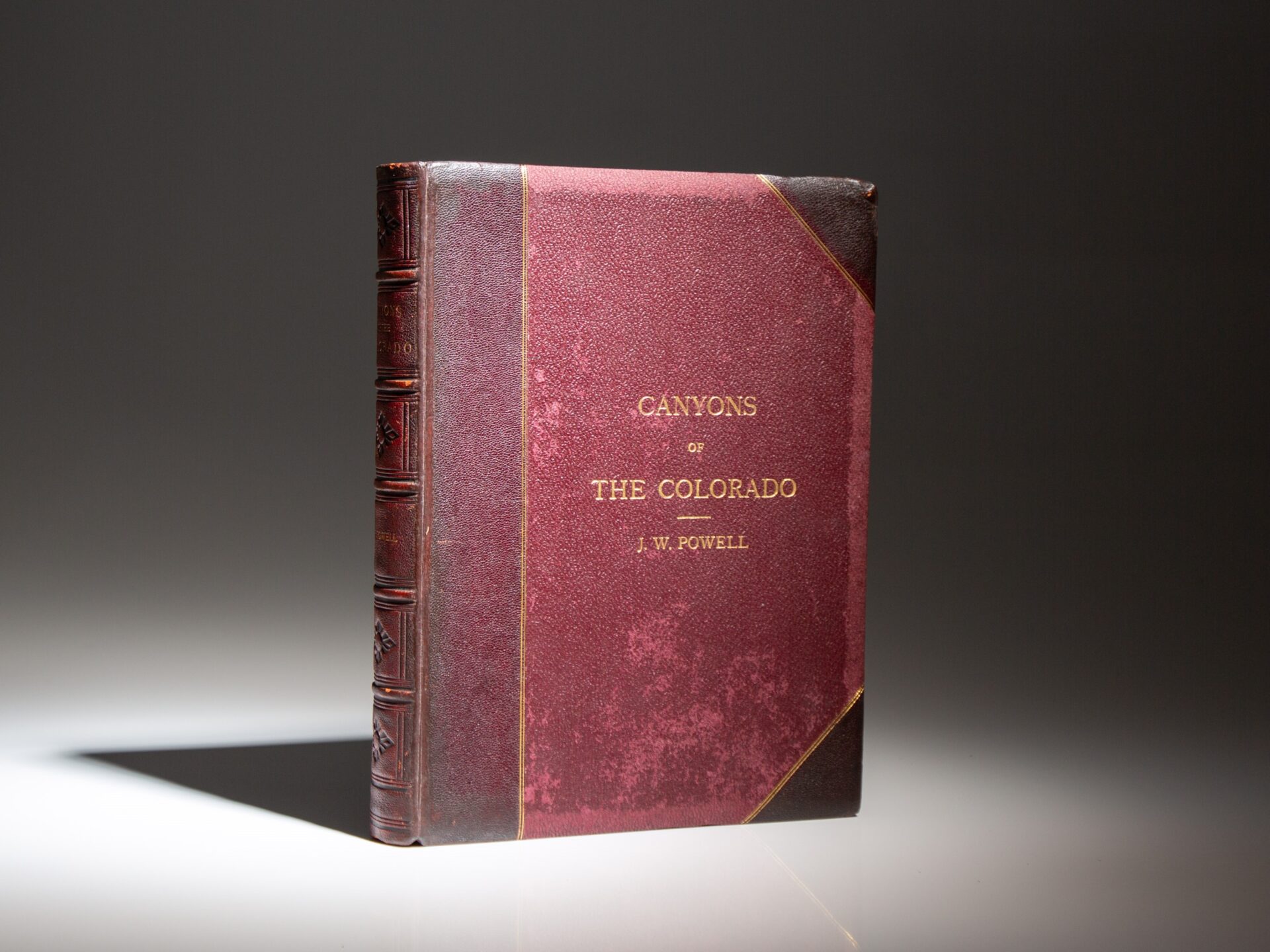 The deluxe "Meadville Edition" of The Canyons of the Colorado by John Wesley Powell, published in 1895.
