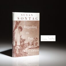 Signed first edition of Regarding the Pain of Others by Susan Sontag.