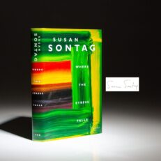 Signed first edition of Where the Stress Falls: Essays by Susan Sontag.