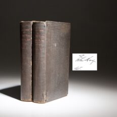 The first edition of The Life And Times Of Sir William Johnson, Bart by William L. Stone, from the library of Lincoln's private secretary and Secretary of State, John Hay.