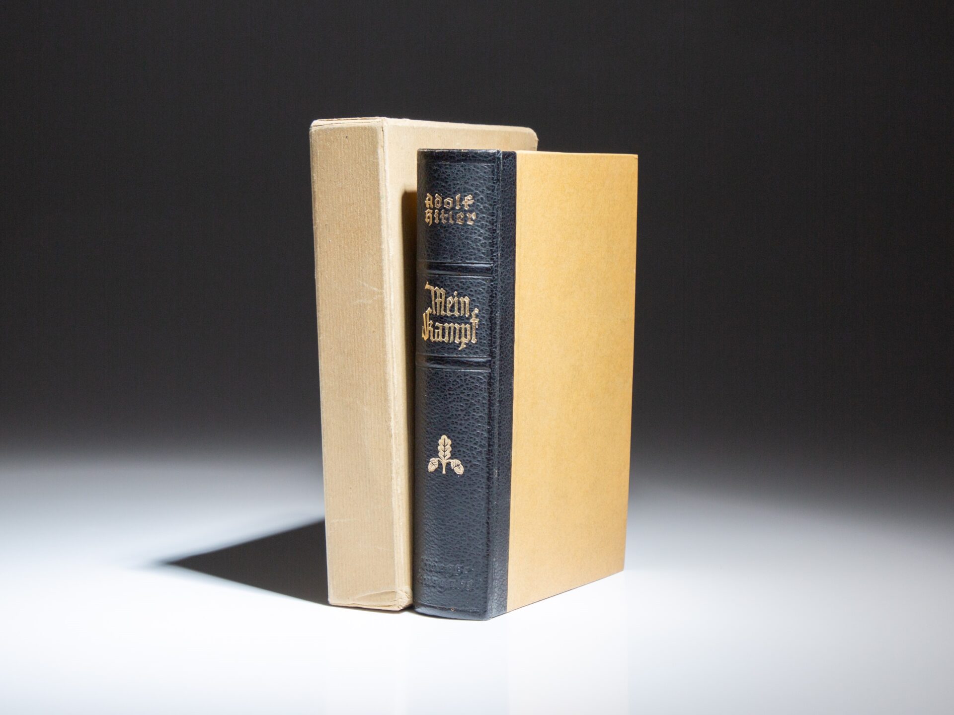 The Wedding Edition of Mein Kampf by Adolf Hitler, printed in 1943, the first to abolish the use of old-style Fraktur script.