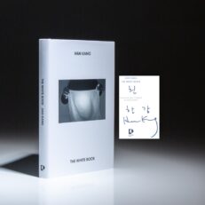 The first English edition of The White Book, signed by Han Kang, winner of the 2016 Booker Prize.