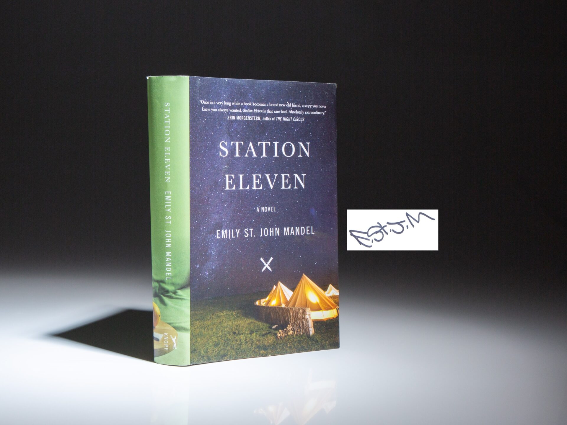 Signed first American edition of Station Eleven by Emily St. John Mandel, with an ALS from Mandel, thanking the recipient for his letter.