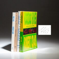 Uncorrected proof copies of four "Elvis Cole and Joe and Pike" novels by Robert Crais. This set includes Stalking the Angel, Lullaby Town, Free Fall, and Voodoo River.