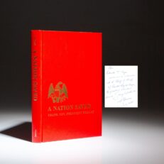 Presentation copy of A Nation Saved: Thank You, President Reagan by Arthur Milton, inscribed by the author to Treasury Secretary Donald T. Regan.